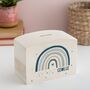 Personalised Modern Blue Rainbow Money Pot Piggy Bank, thumbnail 1 of 10