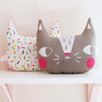 Screen Printed Cat Cushion, 11 of 11