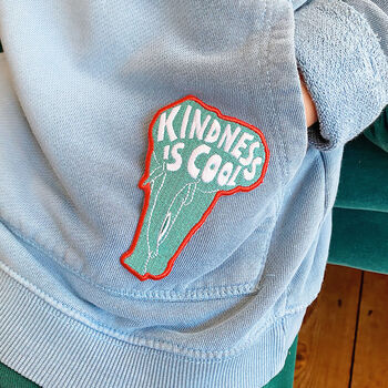 Embroidered Elephant 'Kindness Is Cool' Sew On Patch, 3 of 5