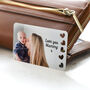 Personalised Photo With Text Heart Metal Wallet Card, thumbnail 1 of 4