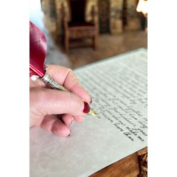 Handwritten A4 Parchment Letter With Red Wax Seal, 2 of 7