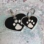 Black And Silver Heart Pet ID Tag, thumbnail 3 of 6