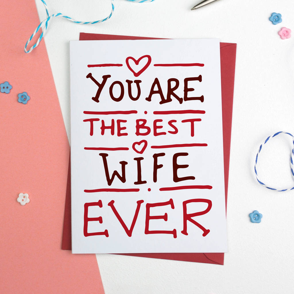 Best Ever Wife Card By A is for Alphabet