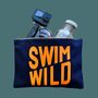 Navy And Orange Swim Wild Zip Bag, thumbnail 2 of 2