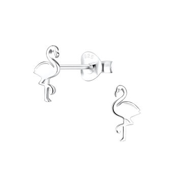 Fabulous Flamingo Sterling Silver Earrings, 3 of 5