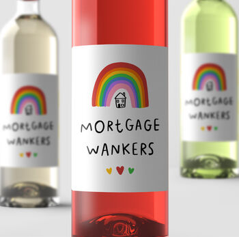 'Mortgage Wanker' Wine Label, 2 of 2