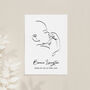 Personalised Line Art Relaxed Baby Print, thumbnail 3 of 12