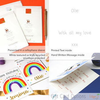 Personalised Rainbow Thinking Of You Card, 6 of 6