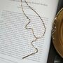 Dainty 14 K Gold Chain Drop Choker Necklace, thumbnail 4 of 6