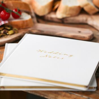 Personalised Wedding Square Linen Notebook, 3 of 12