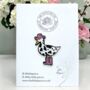 Cowgirl Cow Print Duck Western Enamel Pin, thumbnail 1 of 9