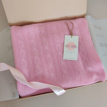 Personalised Pure Cashmere Baby Blanket Gift Boxed, 4 of 12