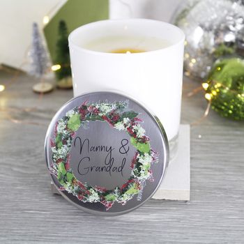 Wreath Scented Christmas Candle For Grandparents, 7 of 8