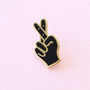 Fingers Crossed Enamel Pin Badge, thumbnail 1 of 4