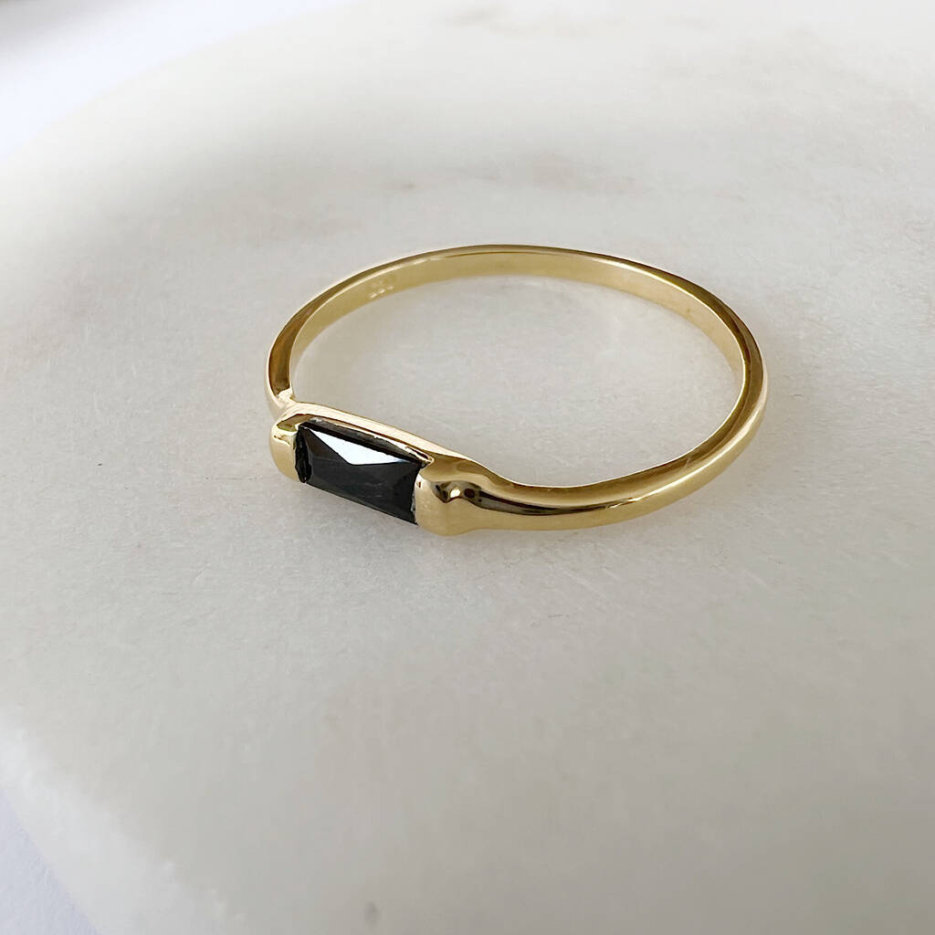 Black Onyx Baguette Ring, 1 of 9