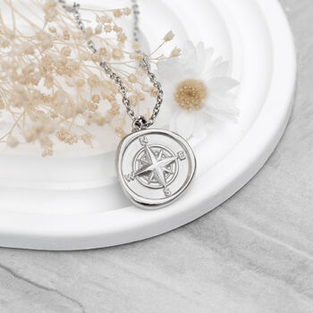 Personalised Compass Amulet Necklace, 9 of 12