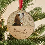 Personalised Wooden Photo Christmas Bauble Pets, thumbnail 1 of 3