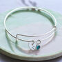 Personalised Heart Birthstone Bangle, thumbnail 1 of 8