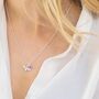 Silver Bee Necklace With February Birthstone, thumbnail 1 of 7