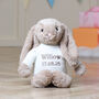 Personalised Beige Bashful Bunny Soft Toy, thumbnail 1 of 7