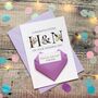 Personalised Wedding Day Card, Origami Heart Hidden Message, Floral Initials, Congratulations Card, thumbnail 4 of 10