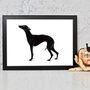 Full Body Whippet Dog Linocut Print, thumbnail 1 of 2