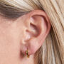 Huggie Sleeper Earrings Gold Plated, thumbnail 2 of 3