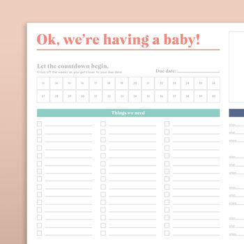 Baby And Pregnancy Wall Planner, 3 of 3