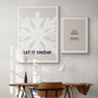 Let It Snow Christmas Print, thumbnail 2 of 3