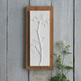 Cow Parsley Plaster Cast Plaque On Wood, thumbnail 2 of 5