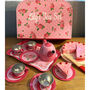 Personalised Toy Tea Set In A Case With A Rose Design, thumbnail 1 of 3