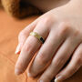 Adjustable Blue Enamel Sun Ring In Gold Plating, thumbnail 3 of 11