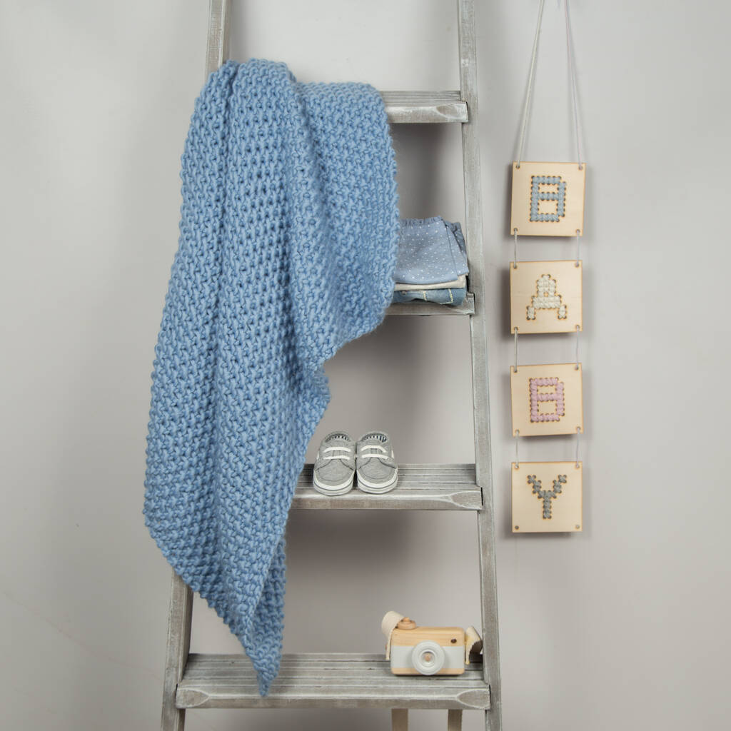 Louis Baby Blanket Knitting Kit, 1 of 11