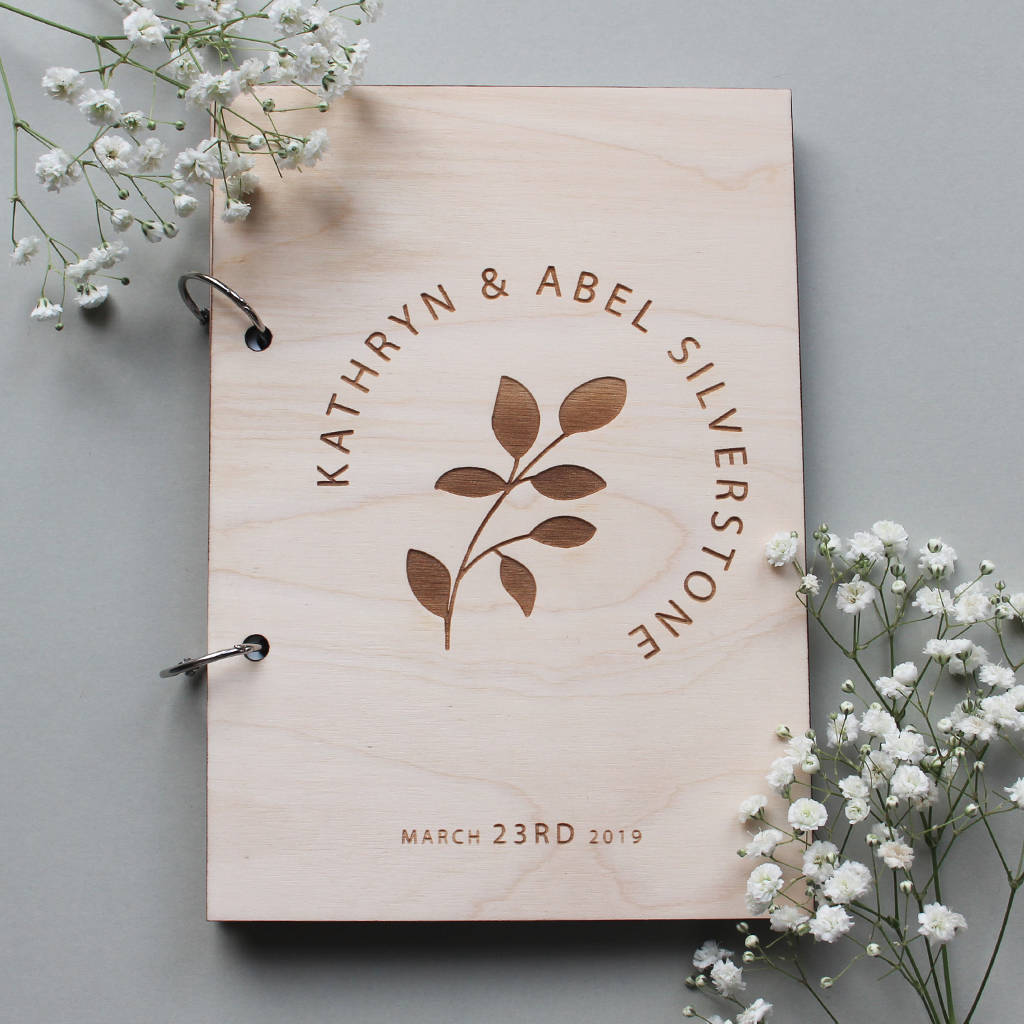 Personalised Floral Simple Wedding Guestbook By Fira Studio