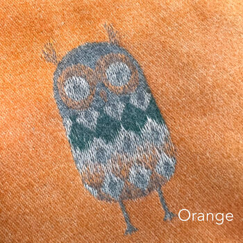 Owl Motif Cashmere Blend Scarf, 9 of 12