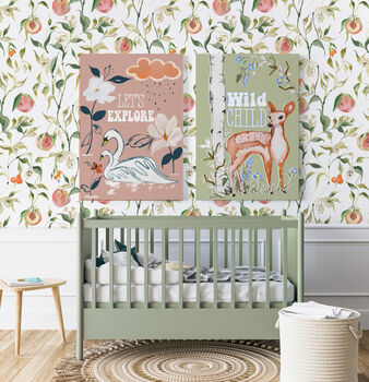 Peach Tree Wallpaper On White, 4 of 4