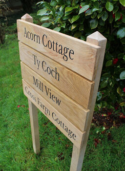 Multiple Direction Oak Sign Post, Up To Four Tier, 3 of 8