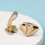 Geometric 9ct Gold Cufflinks. Fan Shape, thumbnail 2 of 6