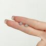 Sterling Silver Vintage Inspired Moonstone Stud Earrings, thumbnail 4 of 11