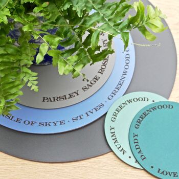 Mum Personalised Leather Plant Mat, 3 of 12
