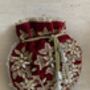 Maroon Velvet Handcrafted Potli Bag, thumbnail 3 of 10