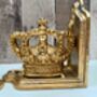 Gold Crown Bookends Regal King And Queen Ornaments Gifts, thumbnail 6 of 8