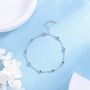 Extra Delicate Emerald Green Cz Bezel Bracelet, thumbnail 5 of 12