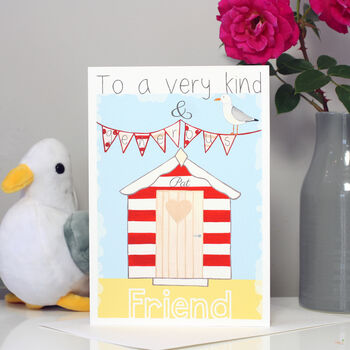 Personalised Beach Hut Friendship Card, 4 of 7