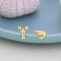 Mismatched Sterling Silver Lobster And Prawn Stud Earrings, thumbnail 3 of 12