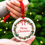 Traditional Wreath 'Merry Christmas' Decoration, thumbnail 1 of 7