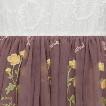 Enchanted Flower Girl Occasion Dress Heather Mauve, 6 of 11