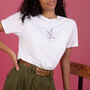 Personalised Embroidered Birth Flower T Shirt, thumbnail 1 of 6