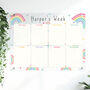 Kids Rainbow Personalised Weekly Planner Whiteboard, thumbnail 2 of 6
