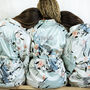 Personalised Women's Floral Print Kimono Dressing Gown, thumbnail 10 of 11